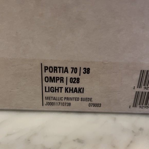 Stunning Jimmy Choo Metallic Printed Suede Wedge. - Picture 7 of 9